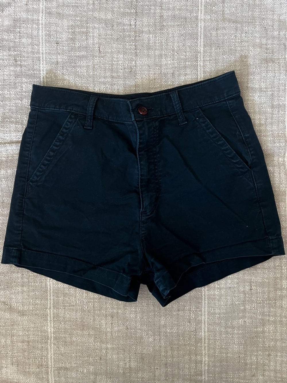 Abercrombie & Fitch High-Waist Twill Shorts